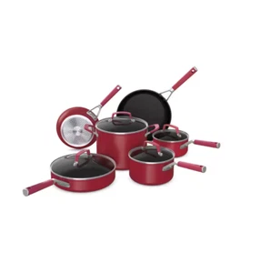 Ninja™ Foodi™ NeverStick® Vivid 10-Piece Cookware Set New Factory Sealed Crimson - Picture 1 of 11