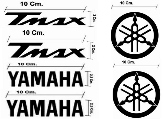 Kit T-MAX 6 peças de adesivos Yamaha TMAX T-MAX 500 - 530 vinil motocicleta - Imagem 1 de 1