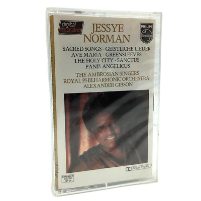 Jessye Norman Sacred Songs SEALED Cassette Ambrosian Singers Royal Phil Gibson - Image 1 of 4