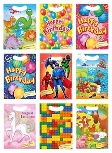 Children's Plastic Birthday Party Loot Bags Goodie Bag Children Cake Kids Gift - Picture 1 of 9
