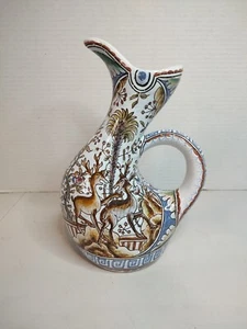 Estrela de Conimbriga Portugal Hand Painted SEC XV Pitcher Vintage no. 126 - Picture 1 of 15