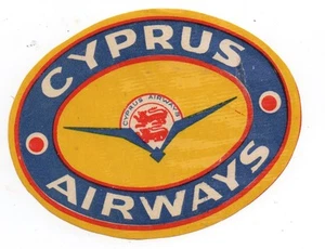 30er Jahre Gepäckaufkleber für Cyprus Airways - Bild 1 von 1