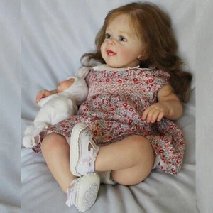 24" Reborn Baby Dolls Girl Lifelike Vinyl Newborn Cute Toddler Doll Gift Toys - Picture 1 of 5
