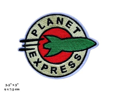 Futurama Planet Express Original Logo Embroidered Iron On Patch - Image 1 of 2