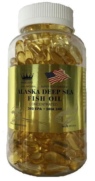 Aceite de pescado de aguas profundas Royal King Alaska 200 cápsulas blandas (EXP: 31/12/2025) Foto 1 de 1