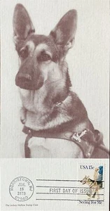 Jockey Hollow Stamp Club Card 1787 Seeing Eye Dog Morristown New Jersey - Picture 1 of 1