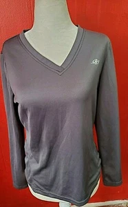  NordicTrack Women's Medium Gray Athletic Stretch Long Sleeve Top - Picture 1 of 7