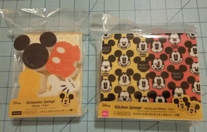 Daiso & Disney: 2 Packs Of Mickey Mouse Kitchen Sponges - Brand New & Free Ship - Picture 1 of 10