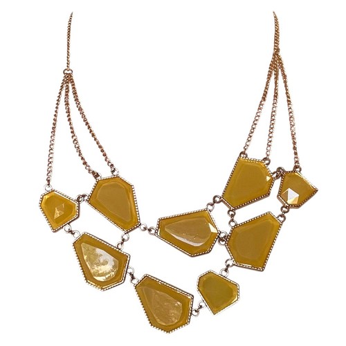 VETEMENTS Collana dichiarazione bigiotteria bavaglino giallo