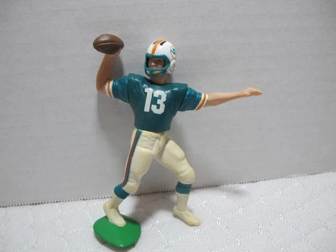 NFLP 1988 Dan Marion Miami Dolphins Action Figure Hard Rubber 4" Slots in Head Cover