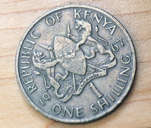 1967 Kenya 1 Shilling - Picture 1 of 4