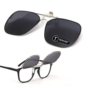 Clip On Sunglasses Flip up HD Polarized Unisex for Outdoor/Driving UV400 - Picture 1 of 7
