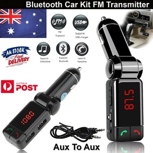 FM Transmitter Wireless Bluetooth Car Kit Handsfree Car Charger MP3 Player USB - Picture 1 of 12