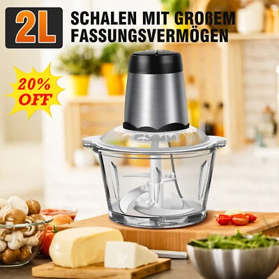 DAYPLUS Zerkleinerer Elektrisch Gemüsezerkleinerer Mixer Multi & Universalzerkleine 2L