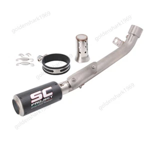 GSXR1000 K7 K8 2007 2008 for Suzuki Exhaust System Mid Link Pipe Carbon Muffler - Bild 1 von 13