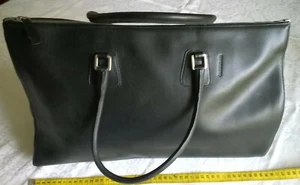 Gr. Handtasche v. Jil Sander, Echtleder, schwarz, 45x28x11 cm, Made in Italy,NEU - Bild 1 von 9