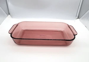 Pyrex #232-R Cranberry Glas 11”x7”x1,5” 2 Quart 2L Kasserolle Backform Form EUC - Bild 1 von 4