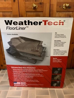 WeatherTech FloorLiner for Toyota Tundra CrewMax - 2007-2013 - Black 2nd Row - Image 1 of 2