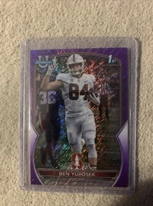 2022 Bowman University Chrome #23 Ben Yurosek Purple Shimmer Georgia - Picture 1 of 2