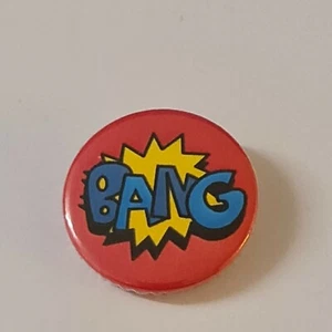 Knall roter Hintergrund Cartoon Emotion 1" 25mm Button Anstecker mit Kunststoffrückseite gebraucht - Bild 1 von 4