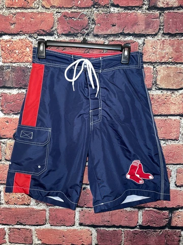 Boston Red Sox Mens Small Red White Blue Swimsuit Cover