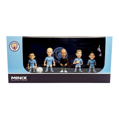 Minix Manchester City 5-Pack – Official 7cm Football Figurines – Haaland, De Bru