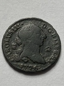 1776 Colonial America’s Spain 🇪🇸 Carolus III Copper 2 Maravedis Dark Chocolate - Picture 1 of 9