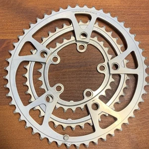 Vintage Shimano Biopace Triple Chainring Set 110/74 bcd 50/38/28t MTB JAPAN - Bild 1 von 16