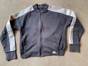Ladies Adidas Bomber Jacket Style Sweatshirt Size Medium 12-14 - Picture 1 of 6