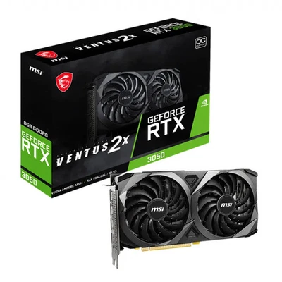 MSI Ventus GeForce RTX 3050 6GB GDDR6 PCI Express 4.0 x8 ATX Graphics Card - Image 1 of 4