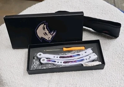 Faca Rhingo White Galaxy Butterfly Trainer - Imagem 1 de 4