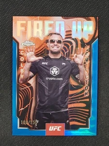 2025 Topps Chrome UFC Fired Up Blue Refractor Colby Covington #FUP-108/150 - Picture 1 of 2