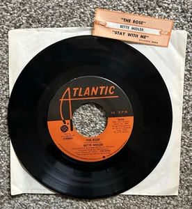 Bette Midler: The Rose/Stay With Me - Atlantic 45rpm Vinyl Record w/ Jukebox Str - Picture 1 of 2