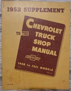 1952 Chevrolet Supplement Truck Werkstatthandbuch 1948-51 Modelle - Bild 1 von 3