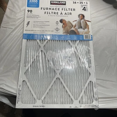 4 Pack Kirkland Signature 2200 High Performance Furnace Filters 16x20x1 Unused - Image 1 of 4