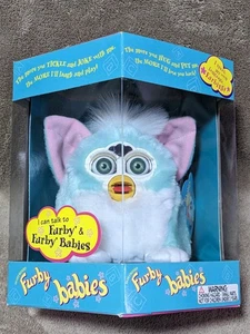 New in Box 1999 Furby Babies 70-940 Mint Green/White C022E2739B Green Eyes - Picture 1 of 9