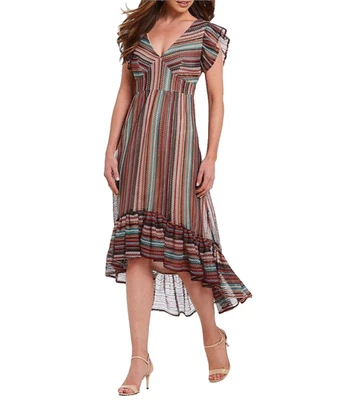 Eva Franco Anthropologie Crochet Ruffle Hem Dress Sweater Set Lot XS XSP RP$248 - Image 1 of 4