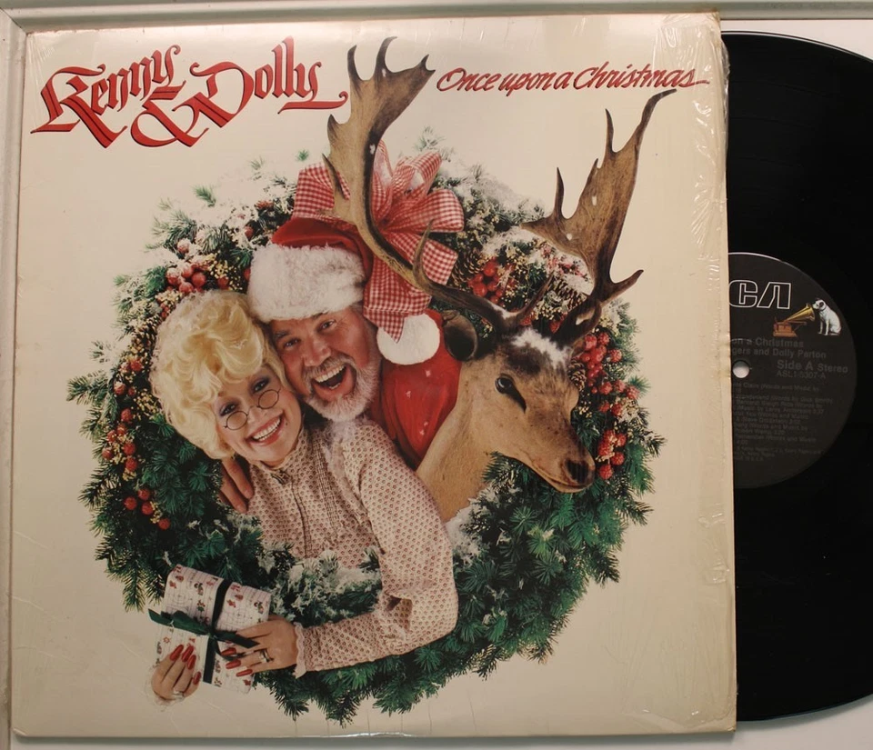 Kenny Rogers & Dolly Parton Lp Once Upon A Christmas On Rca- Vg To Nm! Shrink - Image 1 of 1