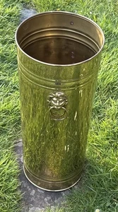 Vintage brass umbrella walking stick stand - Picture 1 of 17