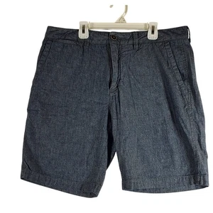 American Republic Herren Chambray Shorts blau Größe 34 Baumwolle flache Vorderseite Freizeit - Bild 1 von 7