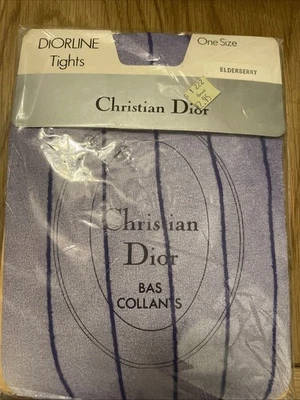 Medias de nailon vintage Christian Dior Diorline años 80 - talla única Elderberrry Foto 1 de 3