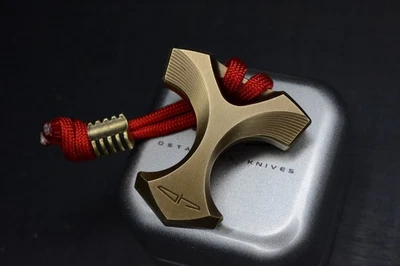 NOVA Ostap Hel Knives Mjolnir II Ferramenta Abridora de Garrafa de Bronze Antiga com Conta de Latão - Imagem 1 de 4