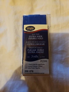 Wrights extra breites Doppelfalz-Schrägband - NEU - 206 078 Yale blau - 1er-Pack Cb9 - Bild 1 von 2