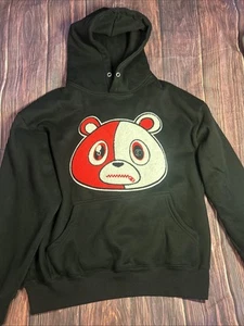 EFFECTUS Bear Chenille Pull Over Hoodie Shirt Mens Size Large - Picture 1 of 3