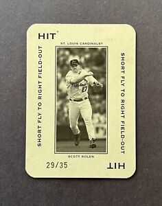 2005 Throwback Threads Polo Grounds Scott Rolen #16 Hit Short Fly Right /35