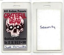 Grateful Dead Backstage Pass Laminate - Oakland Coliseum Oct 27-28, 30-31, 1991