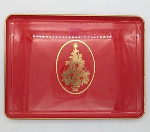 Bandeja para servir laca roja OTAGIRI con árbol dorado y adornos - Imagen 1 de 6