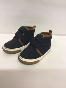 Old Navy Toddler Boy High Top Shoes Navy Accents Size 5 - Picture 1 of 7
