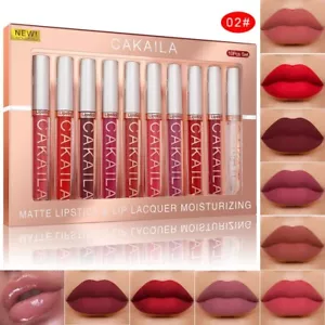 Long lasting Matte Hydrating Lip Gloss Glitter Liquid Sexy Lipstick set Beauty - Picture 1 of 12