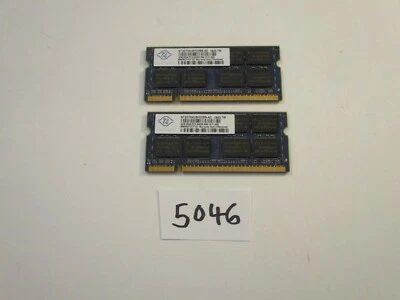Nanya 2x2Gb=4Gb 800Mhz PC2-6400 DDR2 SODIMM laptop memory RAM (5046) - Image 1 of 2